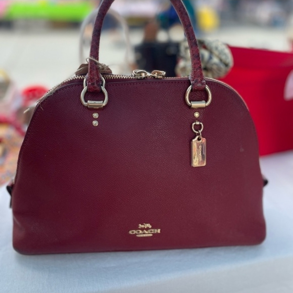 Coach Maroon Leather Satchel